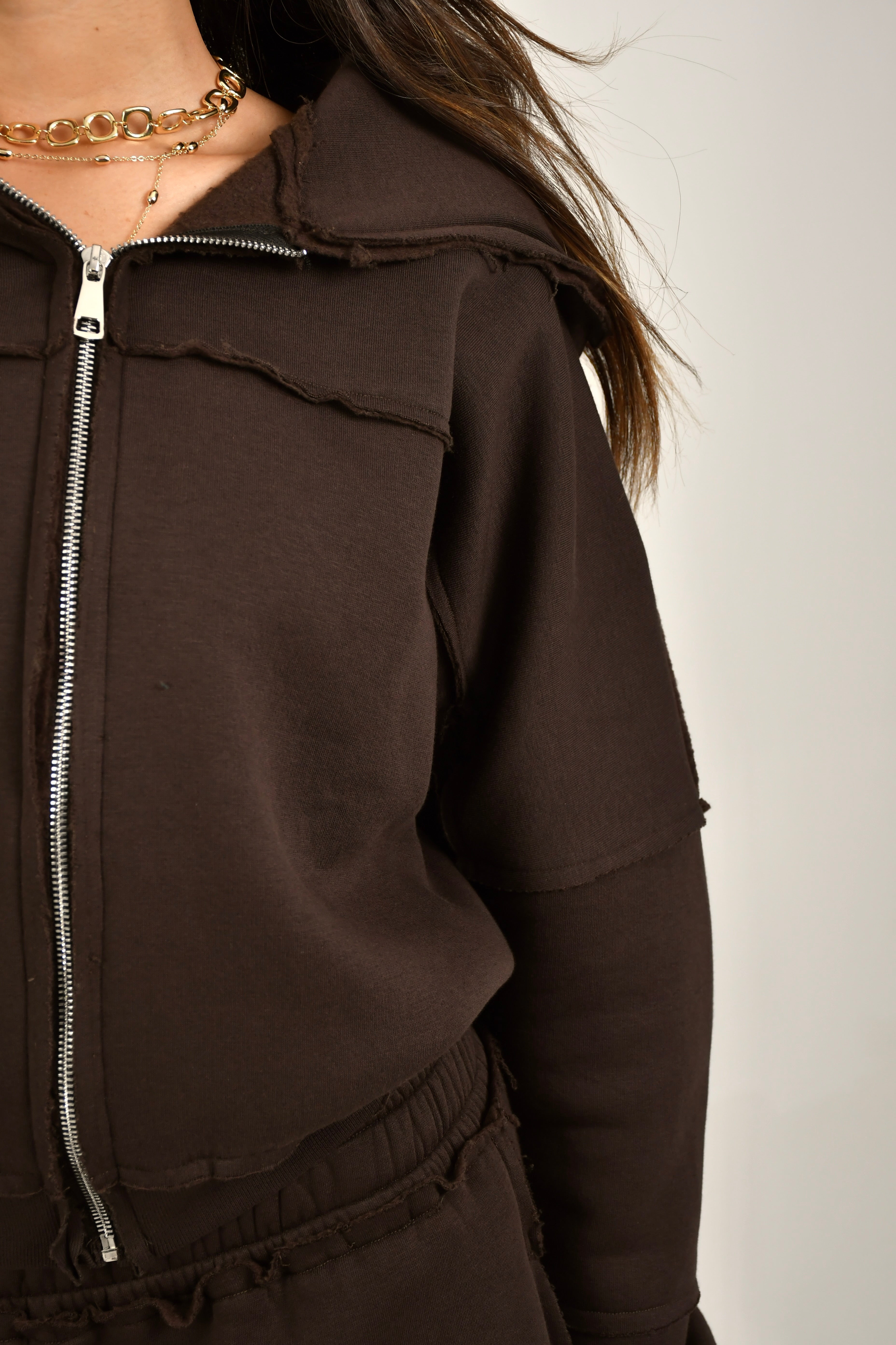 Unfinshed Brown Jacket