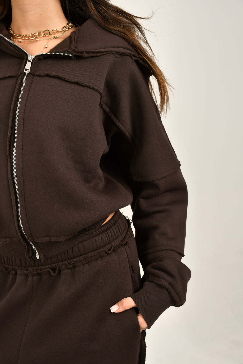 Unfinshed Brown Jacket