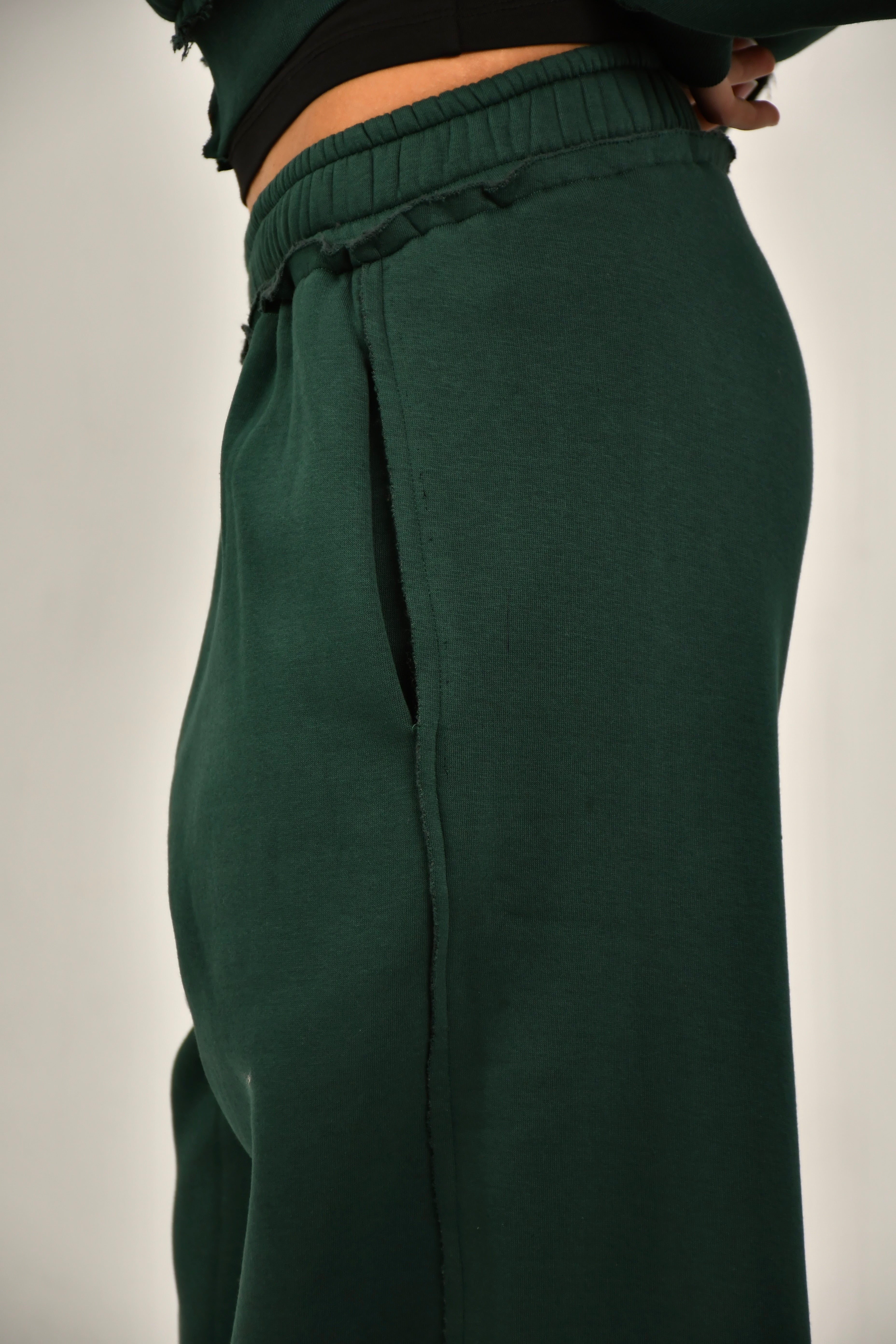 Unfinshed Dark Green Sweats