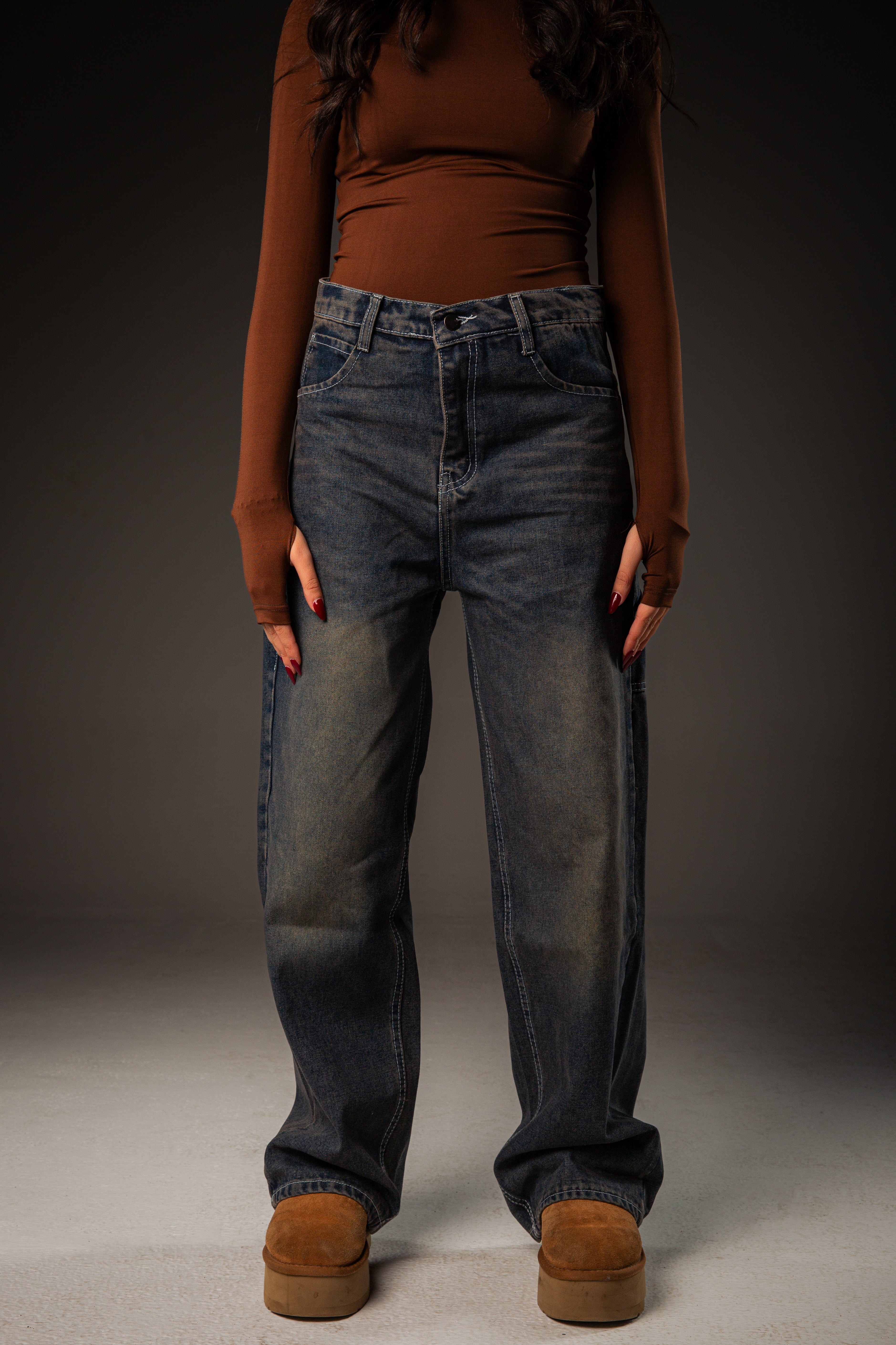 Dark blue denim