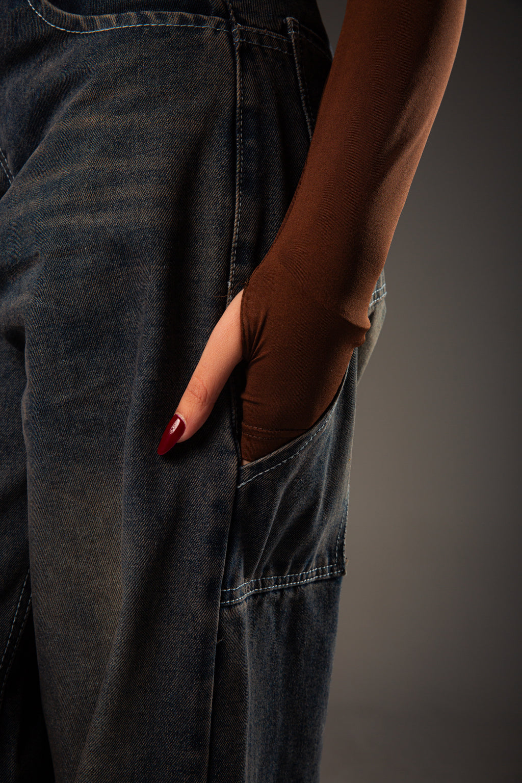 Dark blue denim